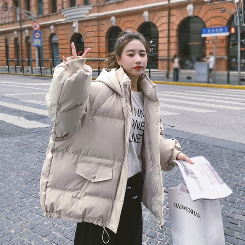 down Cotton Clothing Cotton Coat Women's Winter 2022 New Korean Style Student Mid-Length Thickened Padded Jacket Puffer Jacket Coat