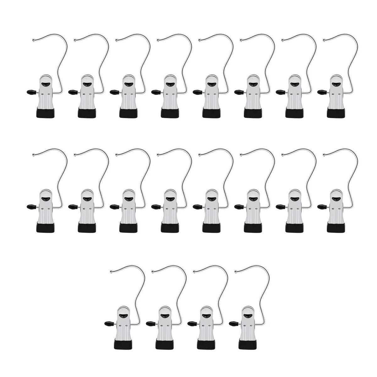 20 Pack Laundry Hooks With Clips