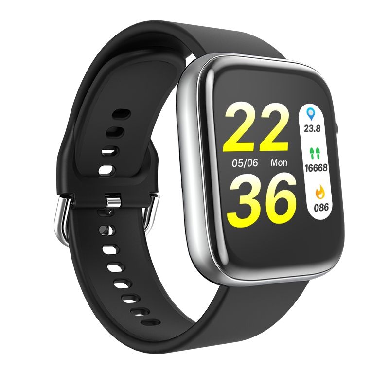 T3M 1.3 Inch Color Screen Music Smart Bracelet, Built-in MP3, Support Sleep Monitor / Heart Rate Monitor / Blood Pressure Monitor(Black + Silver Shell)