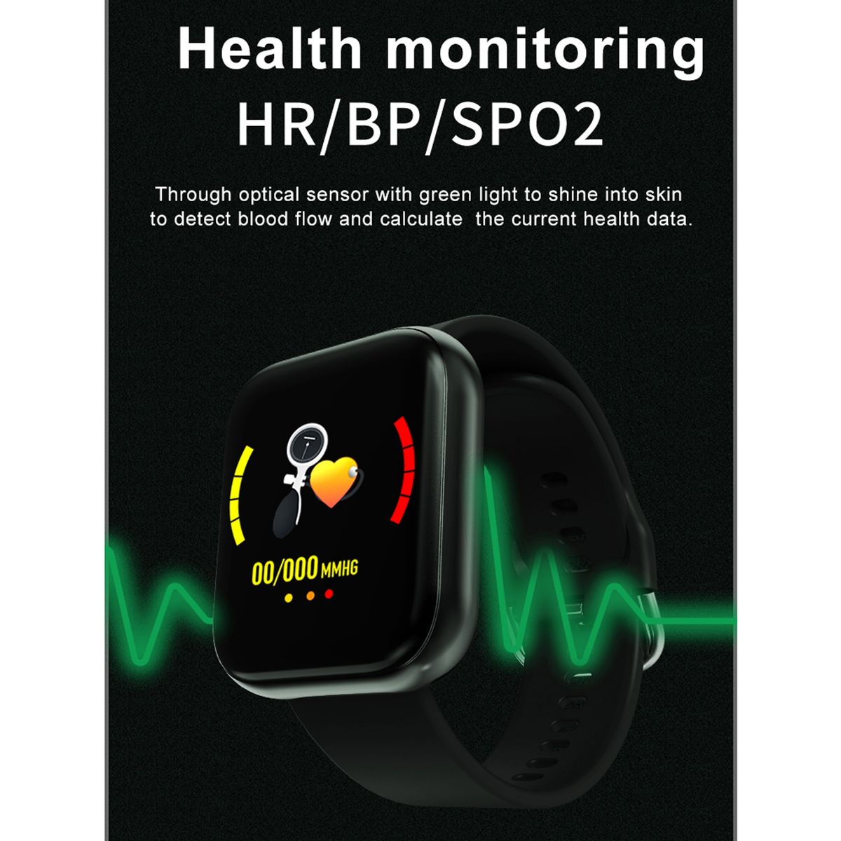 T3M 1.3 Inch Color Screen Music Smart Bracelet, Built-in MP3, Support Sleep Monitor / Heart Rate Monitor / Blood Pressure Monitor(Black + Silver Shell)