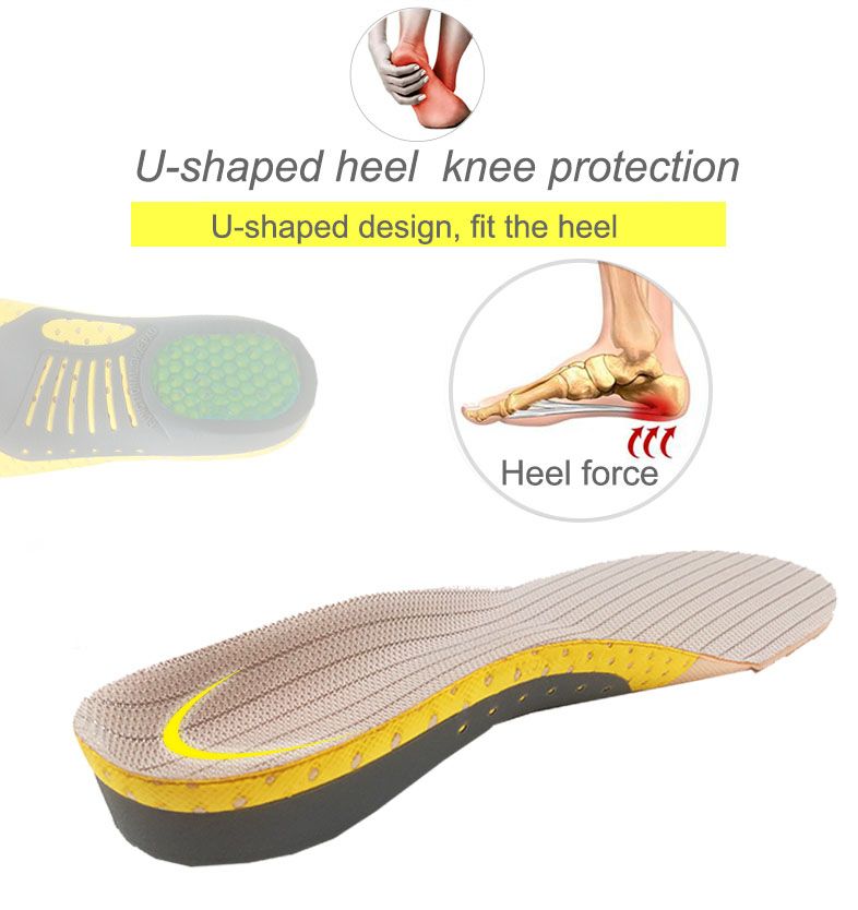 Orthopedic Insoles Orthotics Flat Foot Health Sole Pad For Shoes Insert Arch Support Pad For Plantar Fasciitis Feet Care Insoles L (41 To 46)