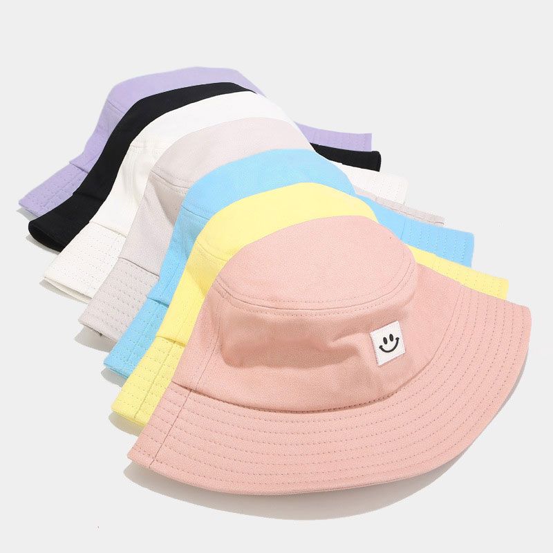 Women Hat Fisherman Smiley Face Sunbonnet Bucket Beach Cap