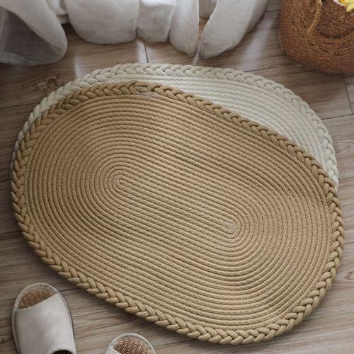 Simple Japanese Style Jute Floor Mat Carpet Door