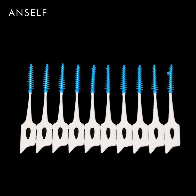 Anself 40pcs Double-ended Toothpick Soft Silicone Tooth