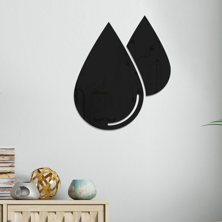2pcs /Set Acrylic Water Drops Mirror Stereo Wall Stickers