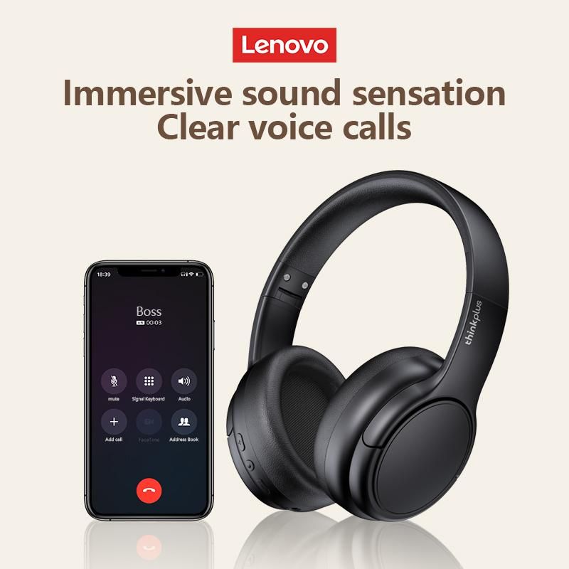Original Lenovo TH20 Gaming Headphones Dual Mode Headset Wireless Bluetooth 5.3 Foldable Sport Headphone Music Earphone 2023 New