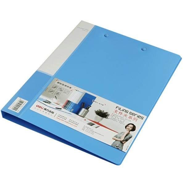 Deli 5302 A4 Commercial File Folder Double Strong Clip Double Clamp