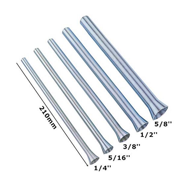 5pcs Spring Pipe Bender Aluminium Tube Bending Tools Tube Bender 5/8" 2/1" MAL999