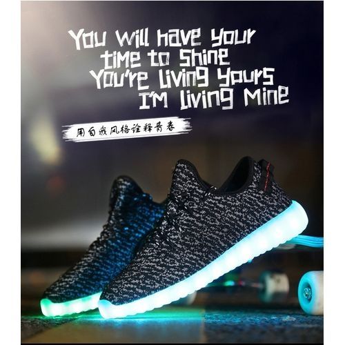 Sports Unisex Sneaker  LED Light Woven Shoes