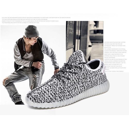 Sports Unisex Sneaker  LED Light Woven Shoes