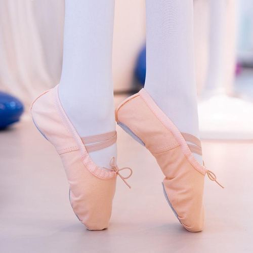 Unisex Soft Soled Training Shoes Dancing Ballet Shoes- PEACH