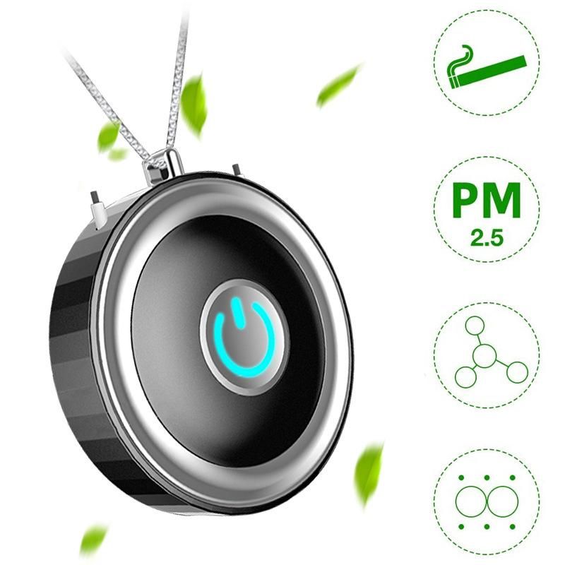 Mini Air Purifier Wearable Necklace USB Negative Generator B
