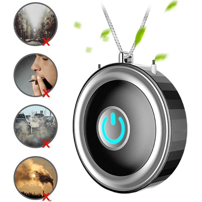 Mini Air Purifier Wearable Necklace USB Negative Generator B