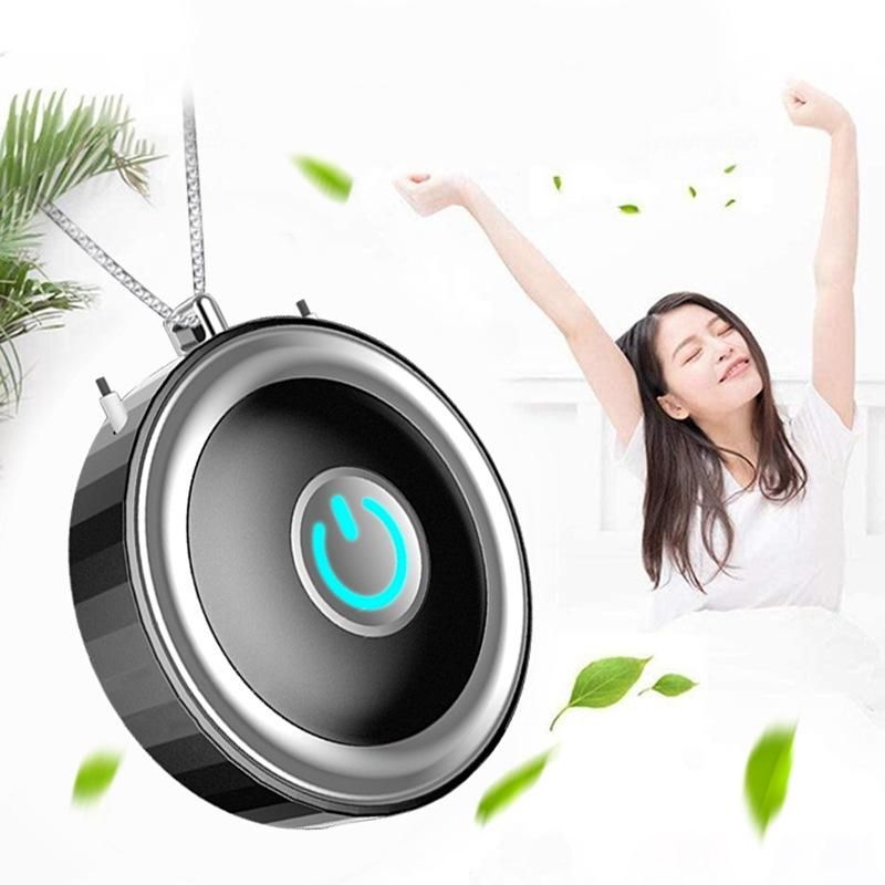 Mini Air Purifier Wearable Necklace USB Negative Generator B