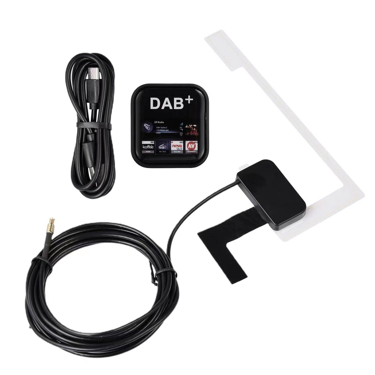 Car Radio Window Antenna Active DAB Digital Audio Broadcasting Car Window Roof Windshield Antenna Suitable for Android Navigation System Versions 4.1~11.0