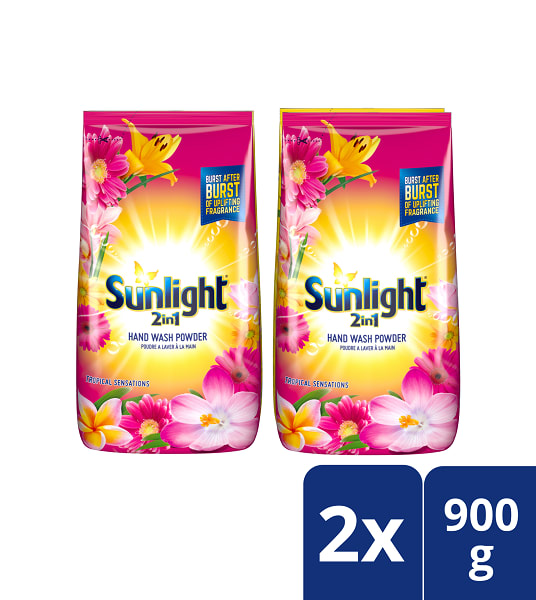 2in1 Detergent Powder Tropical Sensations 900g Twin Pack