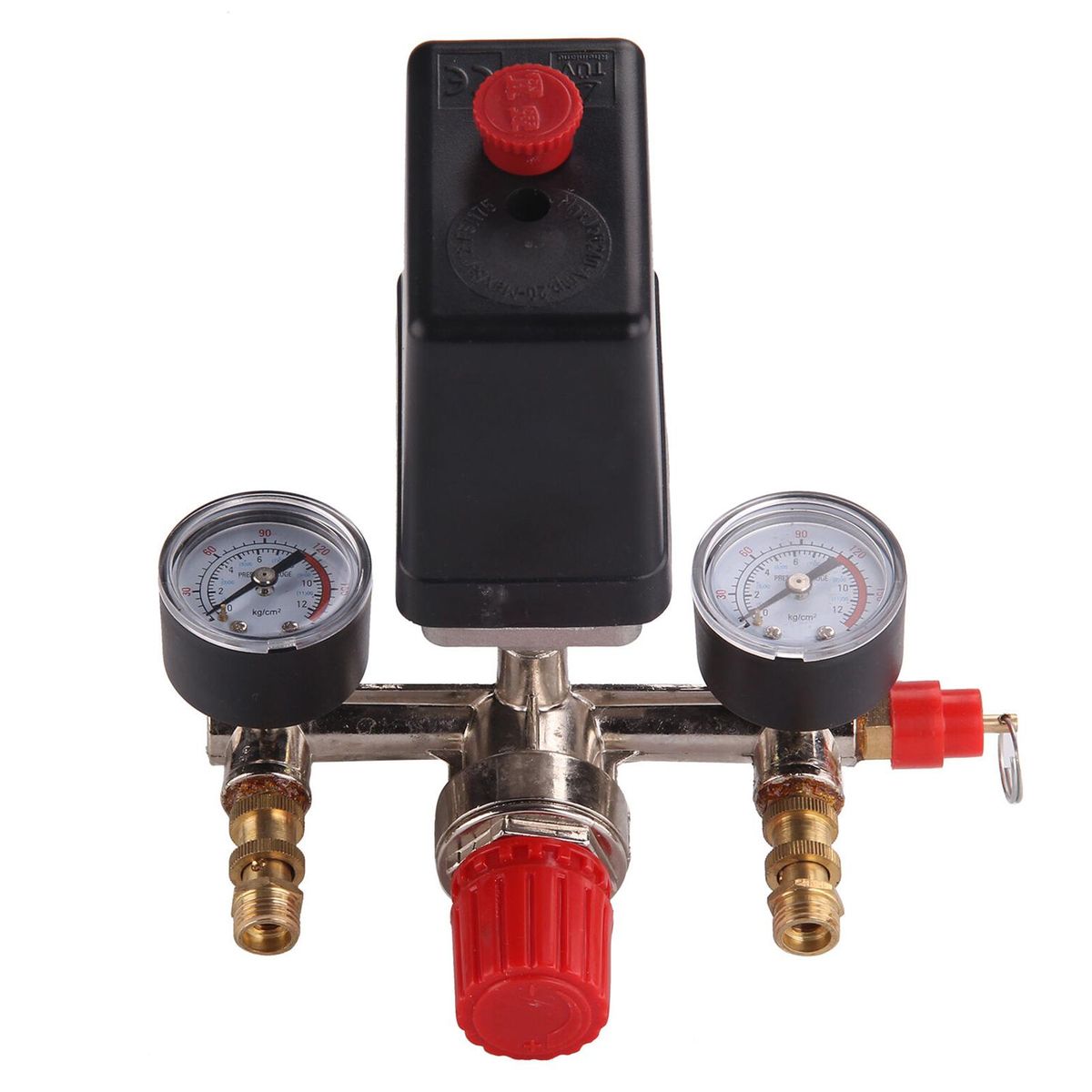 230V Pressure Switch Air Valve Intake Manifold Compressor Control Regulator Gauge Set