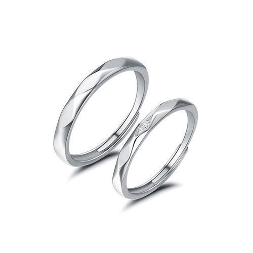 Couple S925 Silver Ring Jewelry,Engagement Marriage Open Adjustable Ring