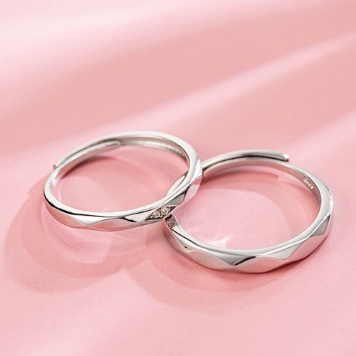 Couple S925 Silver Ring Jewelry,Engagement Marriage Open Adjustable Ring