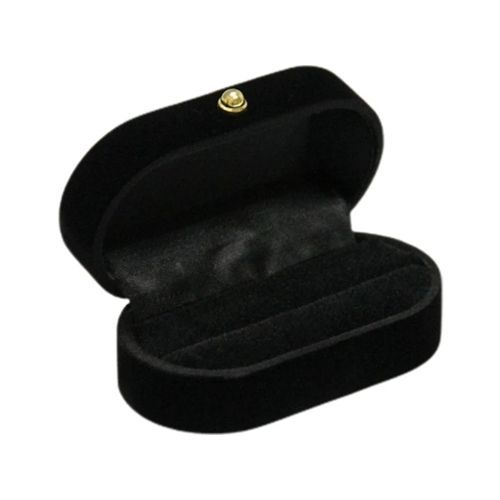 Portable Double Rings Box Display Jewelry Holder Wedding Engagement Ring Case
