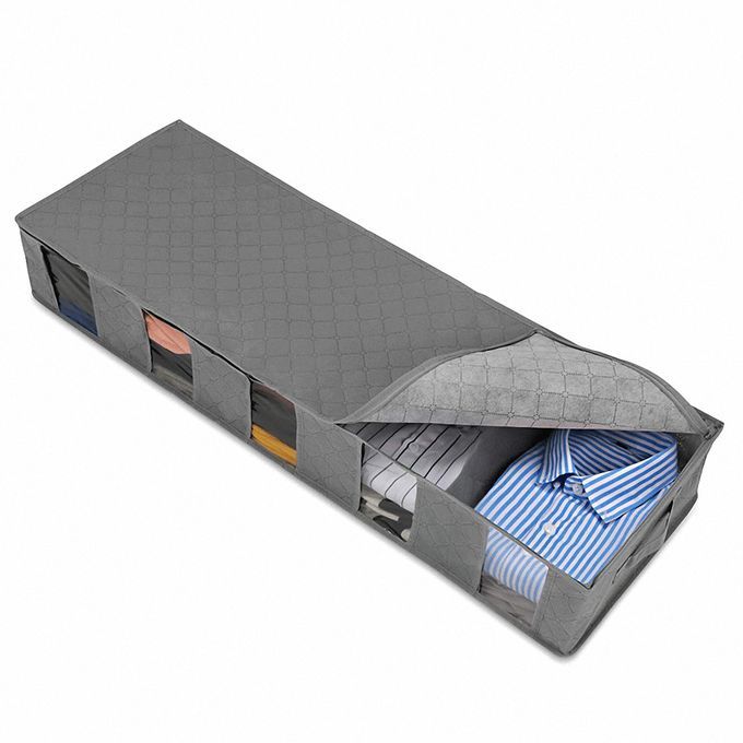 Under Bed Clothing Storage With Adjustable Dividers