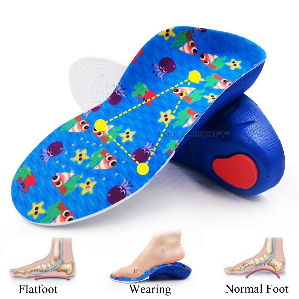 Children Orthopedic Insole Professional Arch Support Flat Foot OX-Legs Kids Orthotic Shoes Soles Heel Insert Foot Care 1 Pairs