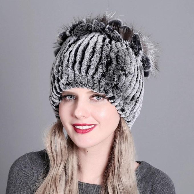 Women Winter Faux Fur Thickened Hat Outdoor Cold-proof Warm-
