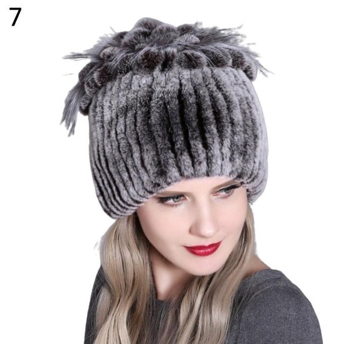 Women Winter Faux Fur Thickened Hat Outdoor Cold-proof Warm-