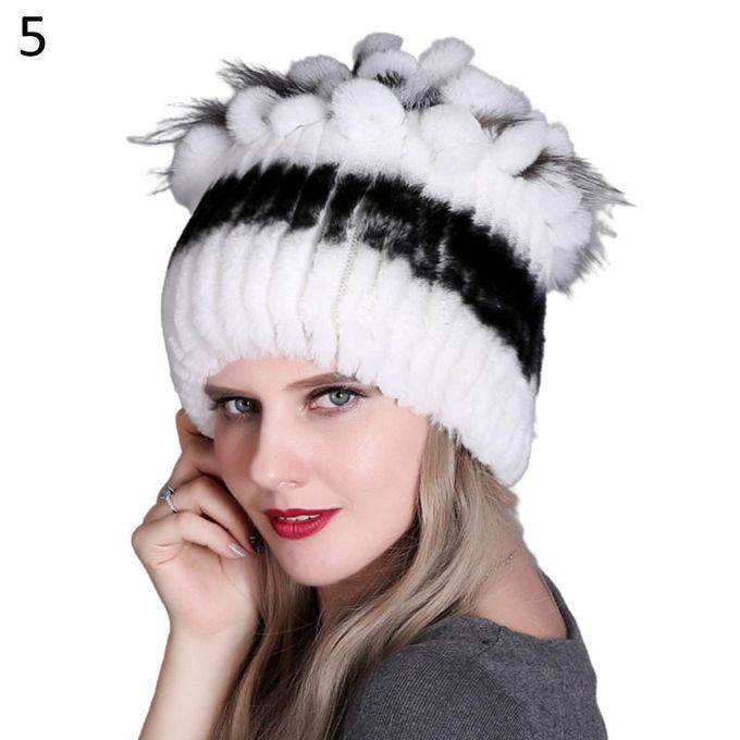 Women Winter Faux Fur Thickened Hat Outdoor Cold-proof Warm-