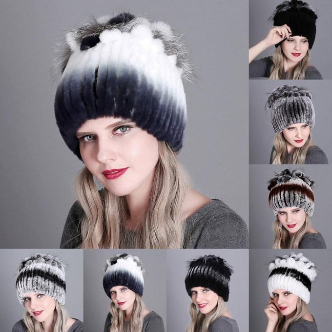 Women Winter Faux Fur Thickened Hat Outdoor Cold-proof Warm-