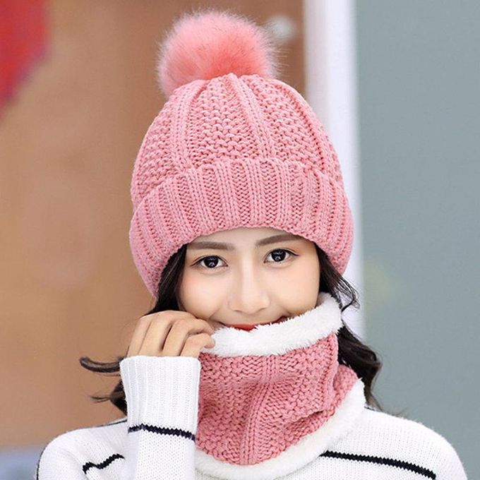 Women Autumn Winter Warm Cold-proof Outdoor Scarf-White