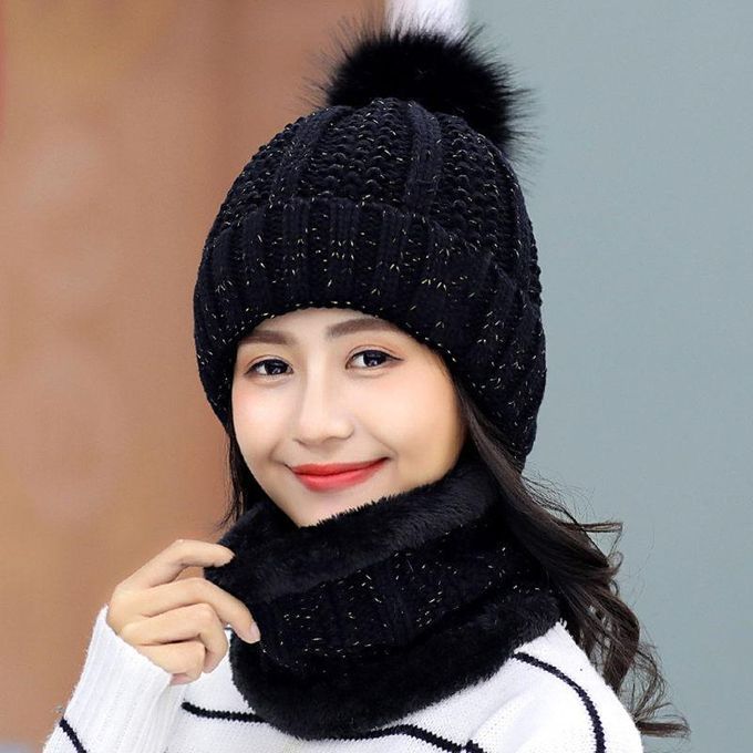 Women Autumn Winter Warm Cold-proof Outdoor Scarf-White