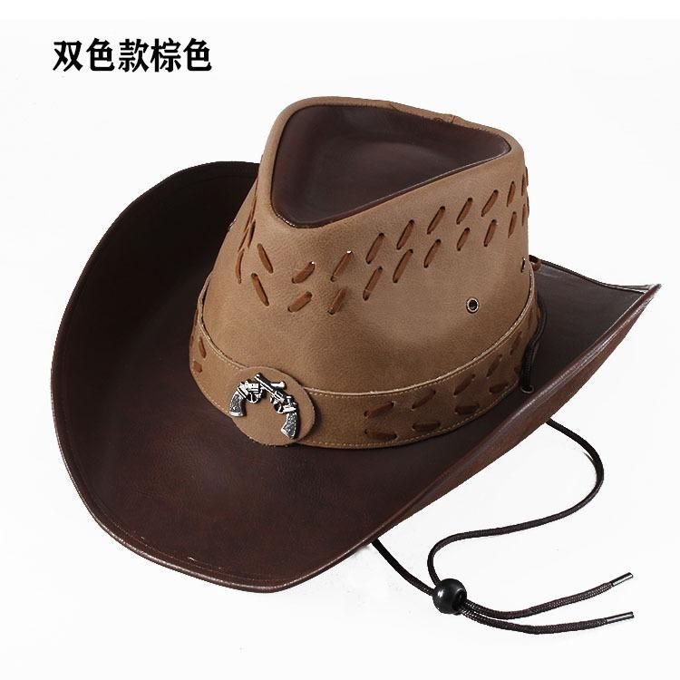 Type 7 Cowboy Hats Women Men Western Cowboy Cap For Dad Gentleman Lady Real Leather Sombrero Hombre Jazz Caps Dropshipping