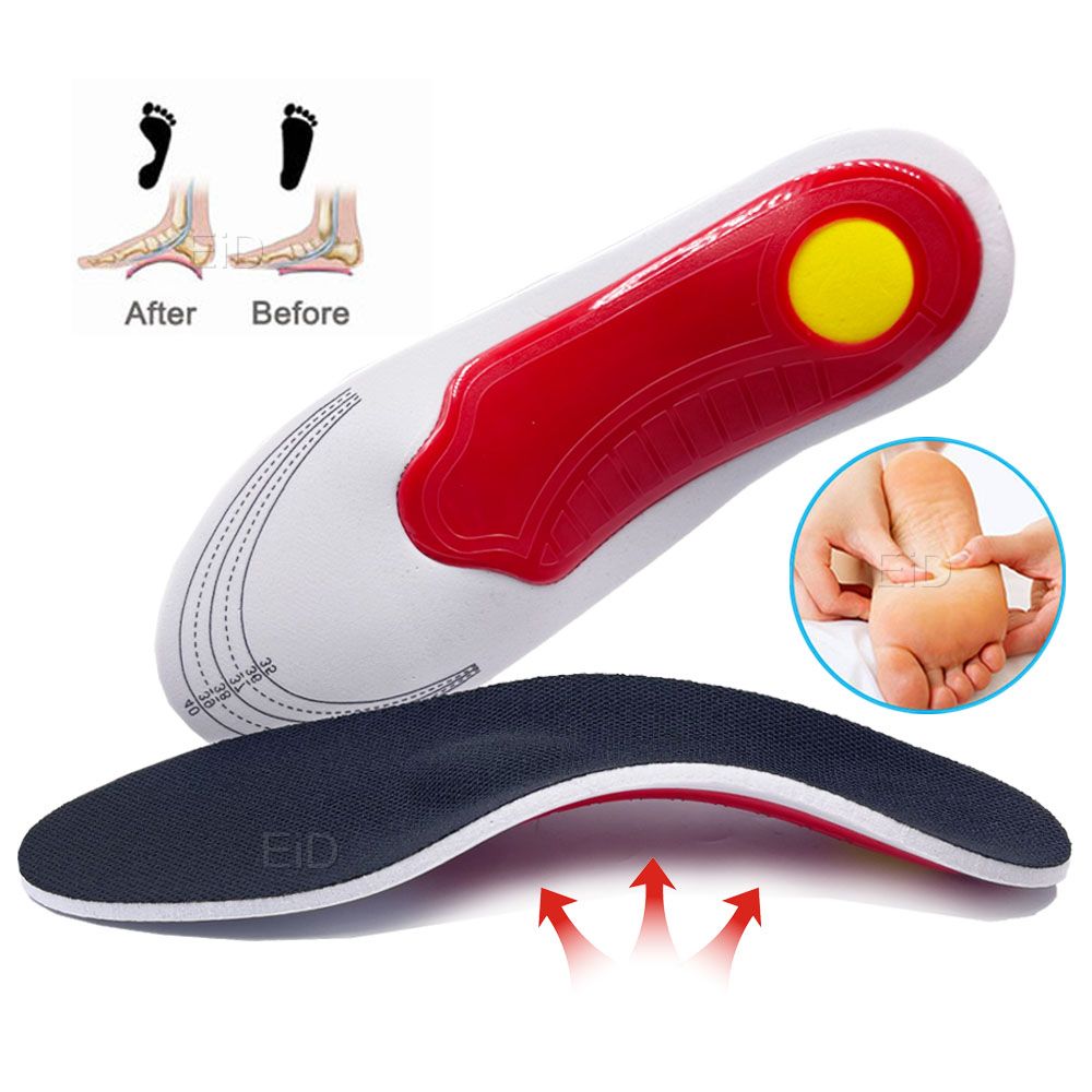 Orthopedic Insoles For Flat Foot Orthotics Shoes Sole Insert Pad Arch Support Pad For Plantar Fasciitis Feet Care Man Women L EU(40-46)
