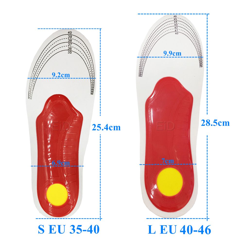 Orthopedic Insoles For Flat Foot Orthotics Shoes Sole Insert Pad Arch Support Pad For Plantar Fasciitis Feet Care Man Women L EU(40-46)
