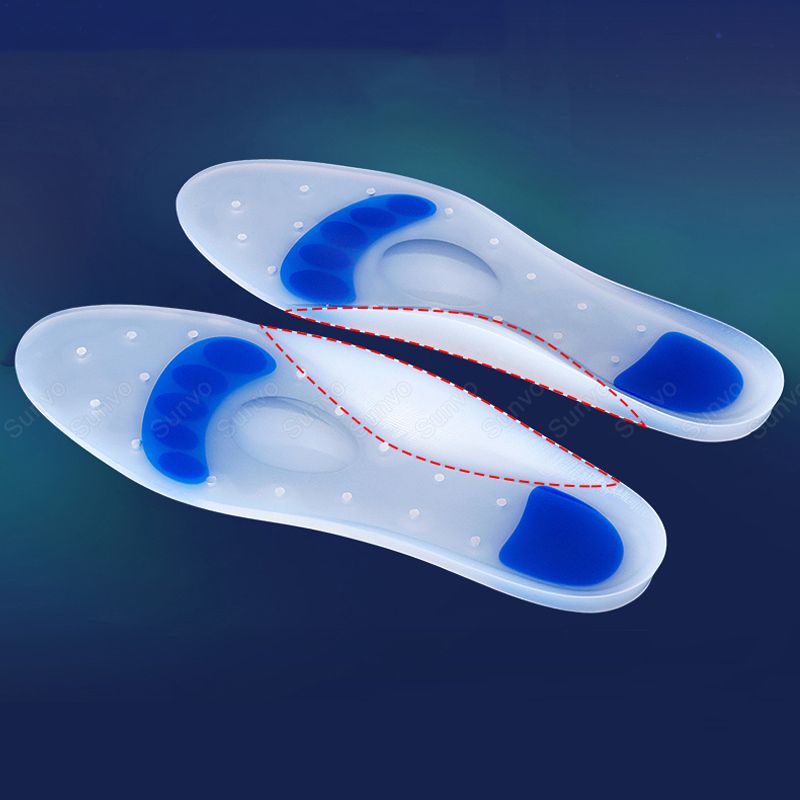 Medical Silicone Insoles For Shoes Corrector Flat Feet Arch Support Plantar Fasciitis Orthopedic Insoles Foot Care Inserts Silicone Insoles
