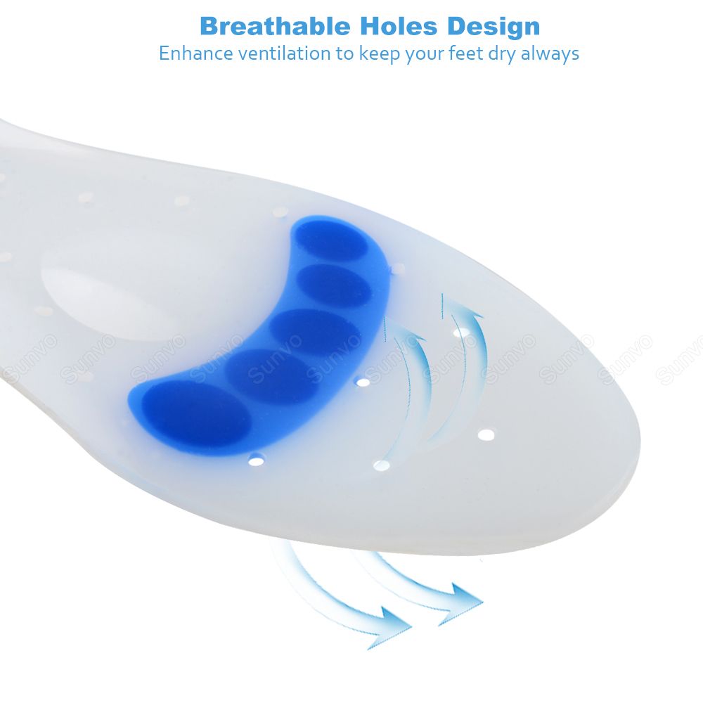 Medical Silicone Insoles For Shoes Corrector Flat Feet Arch Support Plantar Fasciitis Orthopedic Insoles Foot Care Inserts Silicone Insoles