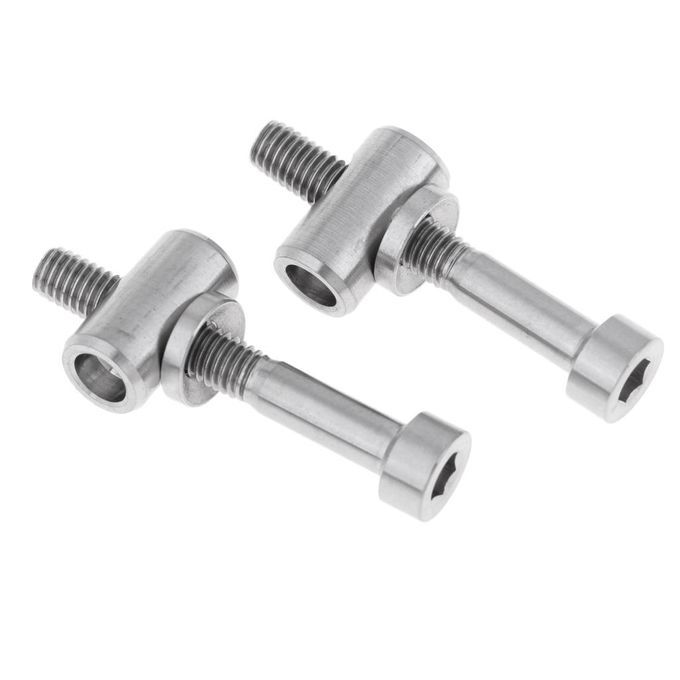 2pcs Bike Seat Post Fixed Bolt Titanium Alloy M5 Titanium Color M5x30