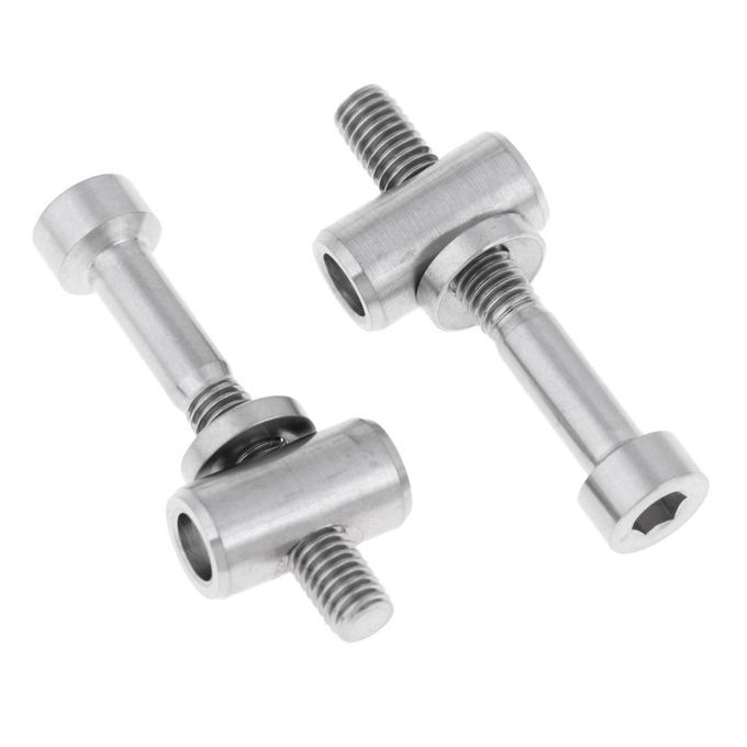 2pcs Bike Seat Post Fixed Bolt Titanium Alloy M5 Titanium Color M5x30