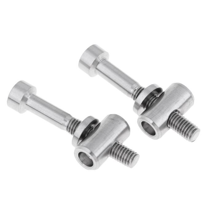 2pcs Bike Seat Post Fixed Bolt Titanium Alloy M5 Titanium Color M5x30