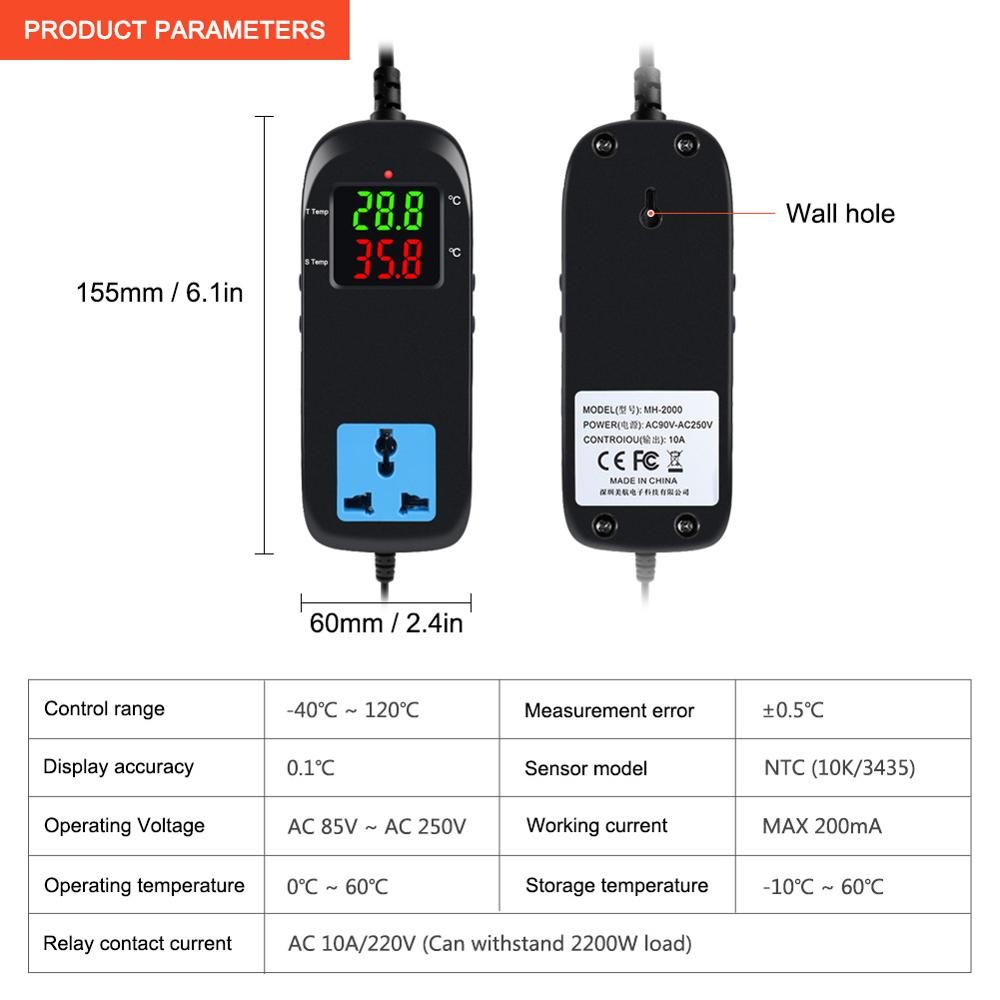 Yieryi MH-2000 AC90V- 250V Quality Electronic Thermostat