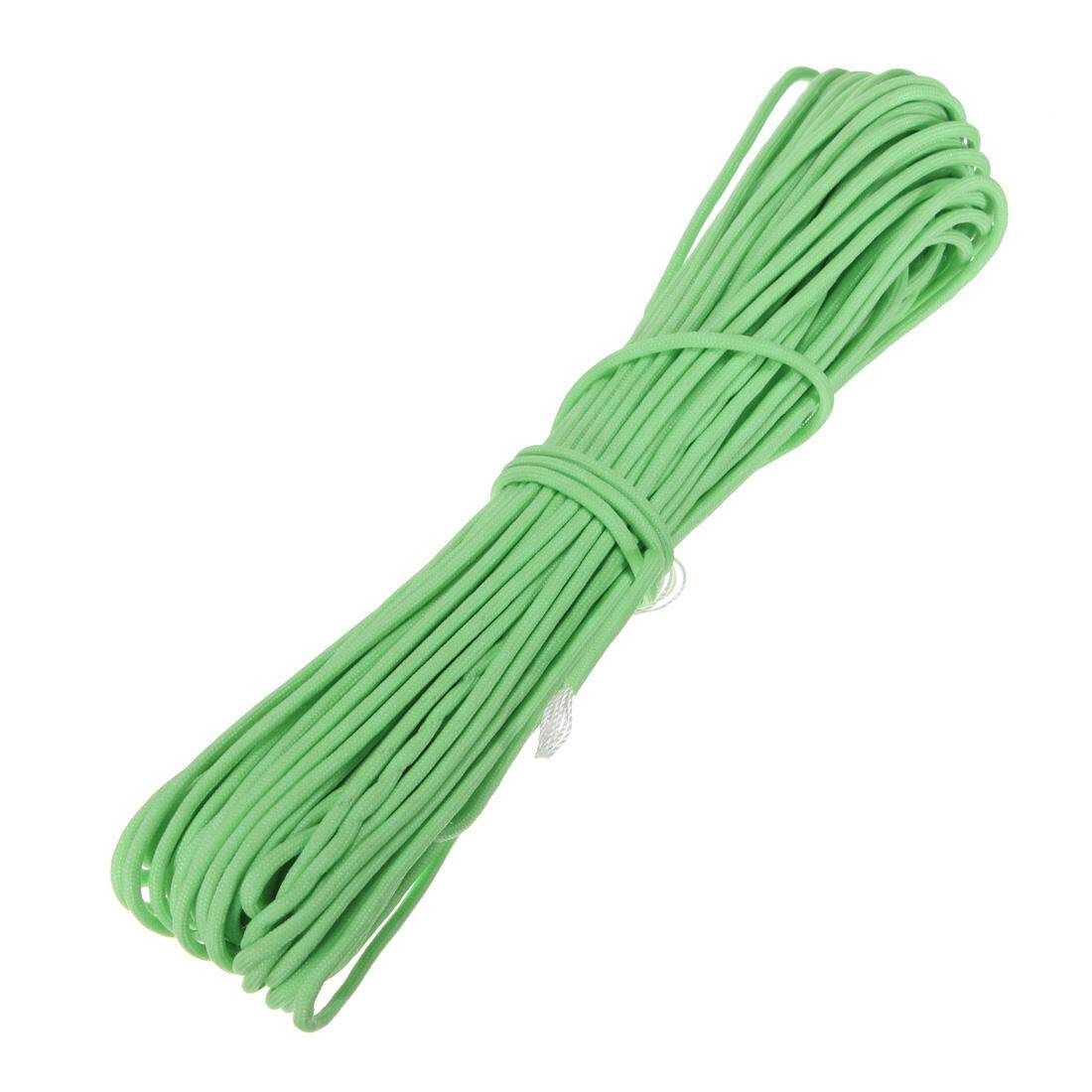 Luminous Glow In The Dark Nylon Paracord Parachute Cord Out 100FT 9 Strand 550Lb Green
