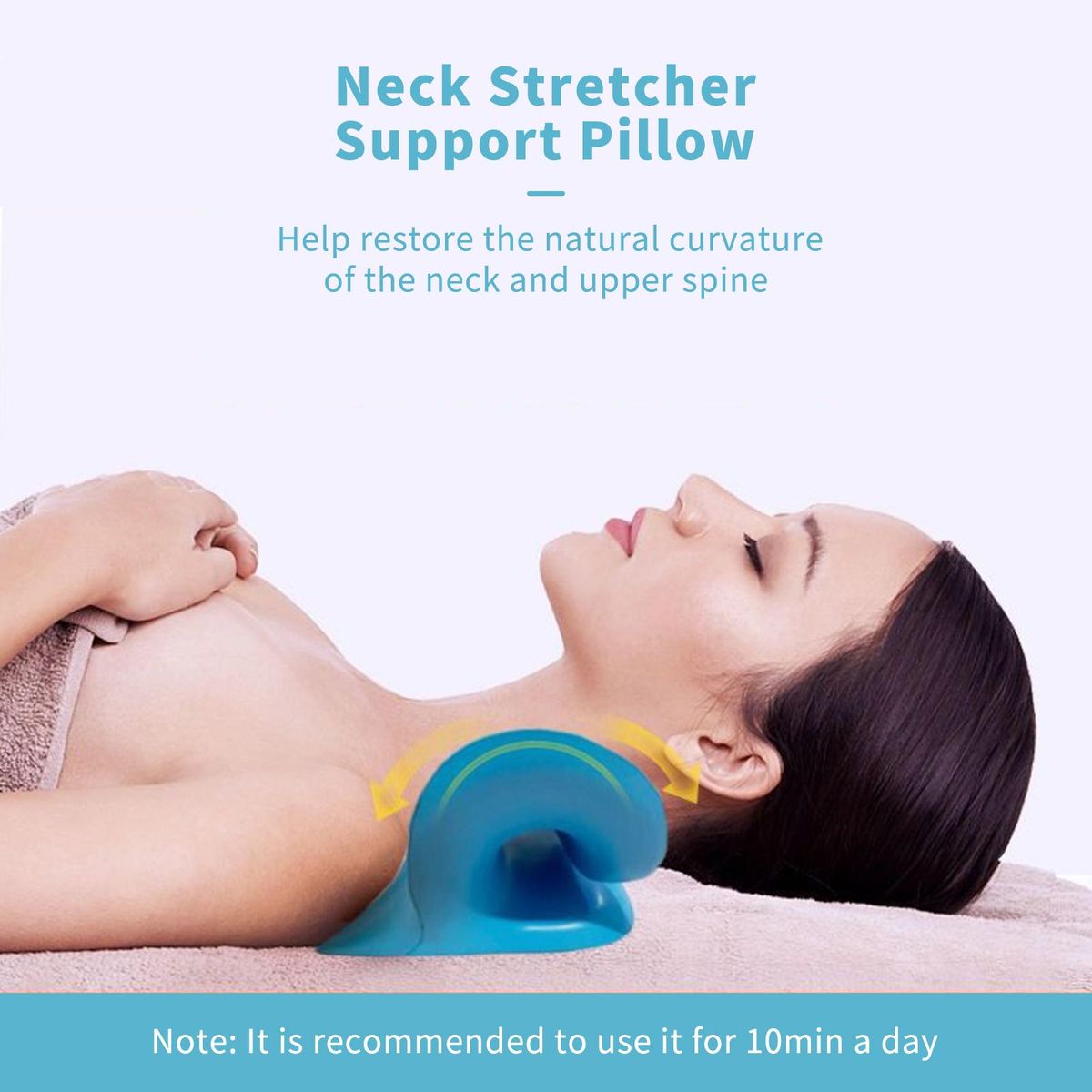 Neck Stretcher Support Pillow Neck and Shoulder Relaxer Pain Relief Portable Traction Pillow Neck Traction Neck Posture Correction Pillow