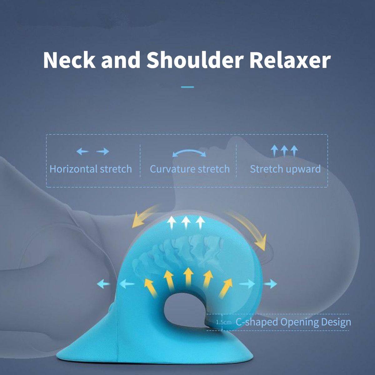 Neck Stretcher Support Pillow Neck and Shoulder Relaxer Pain Relief Portable Traction Pillow Neck Traction Neck Posture Correction Pillow
