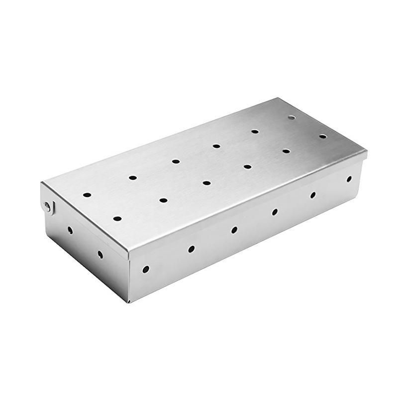 Outdoor Barbecue Supplies Stainless Steel Smoking Box Barbecue Stainless Steel  Case,Can Store Various Specifications Of Wooden Blocks