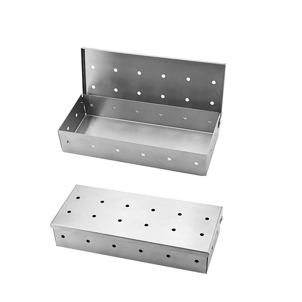 Outdoor Barbecue Supplies Stainless Steel Smoking Box Barbecue Stainless Steel  Case,Can Store Various Specifications Of Wooden Blocks