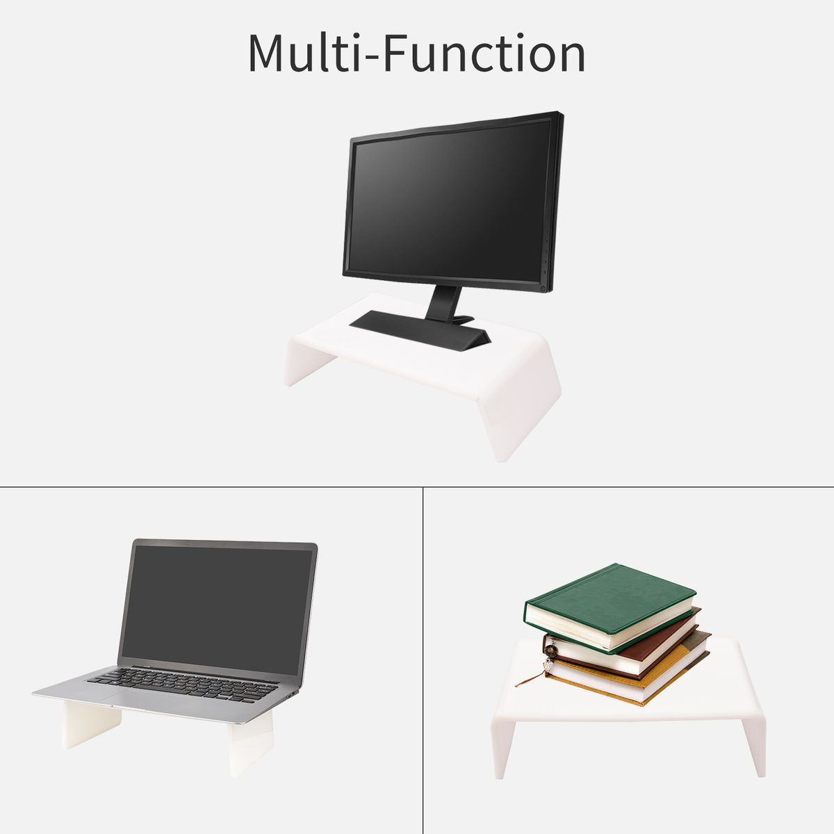 Acrylic Monitor Stand Riser Universal Computer Desktop