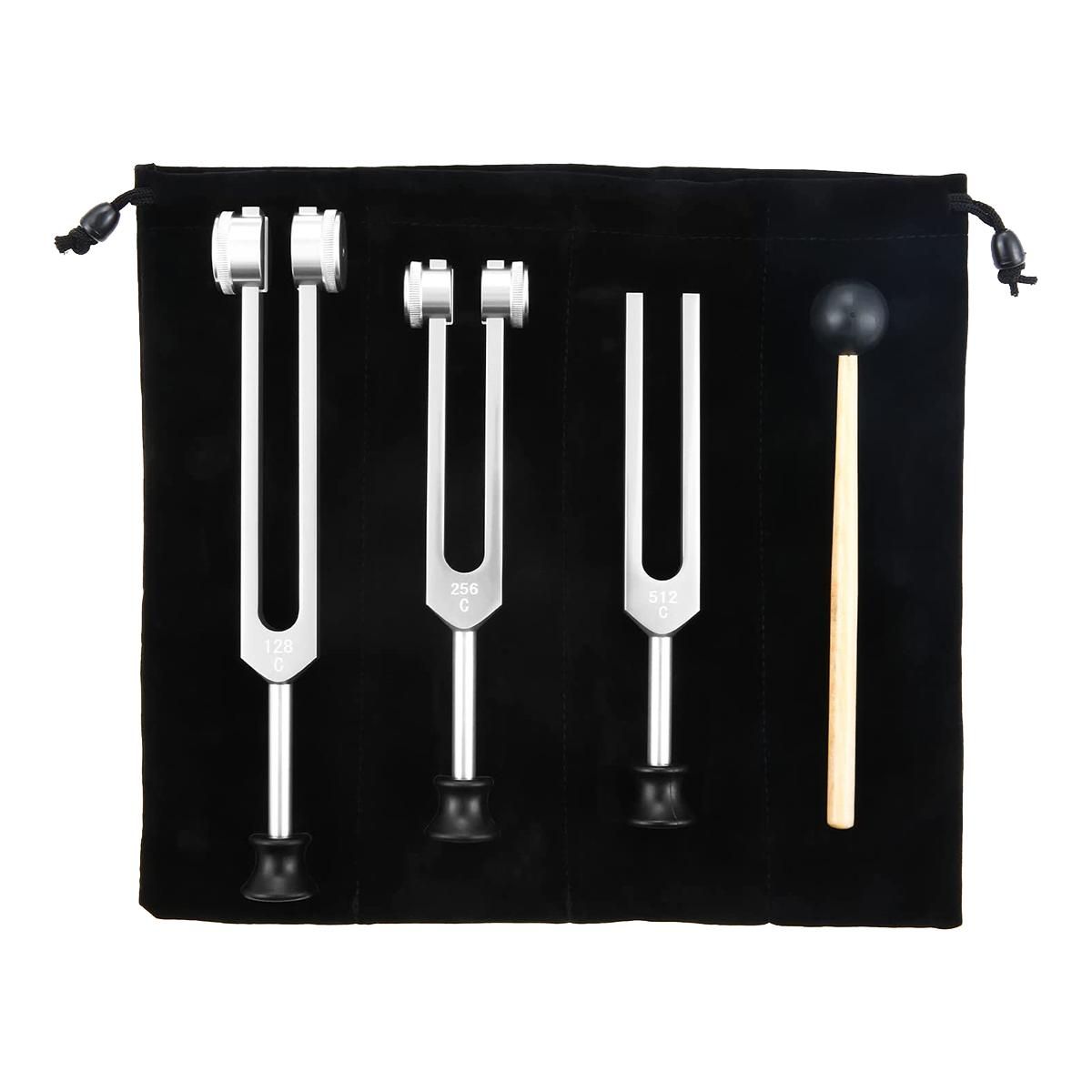 3Pack Tuning Fork Set128Hz 256Hz 512Hz Tuning Fork Kit for   Sound  Sonic Slider ForkSilver