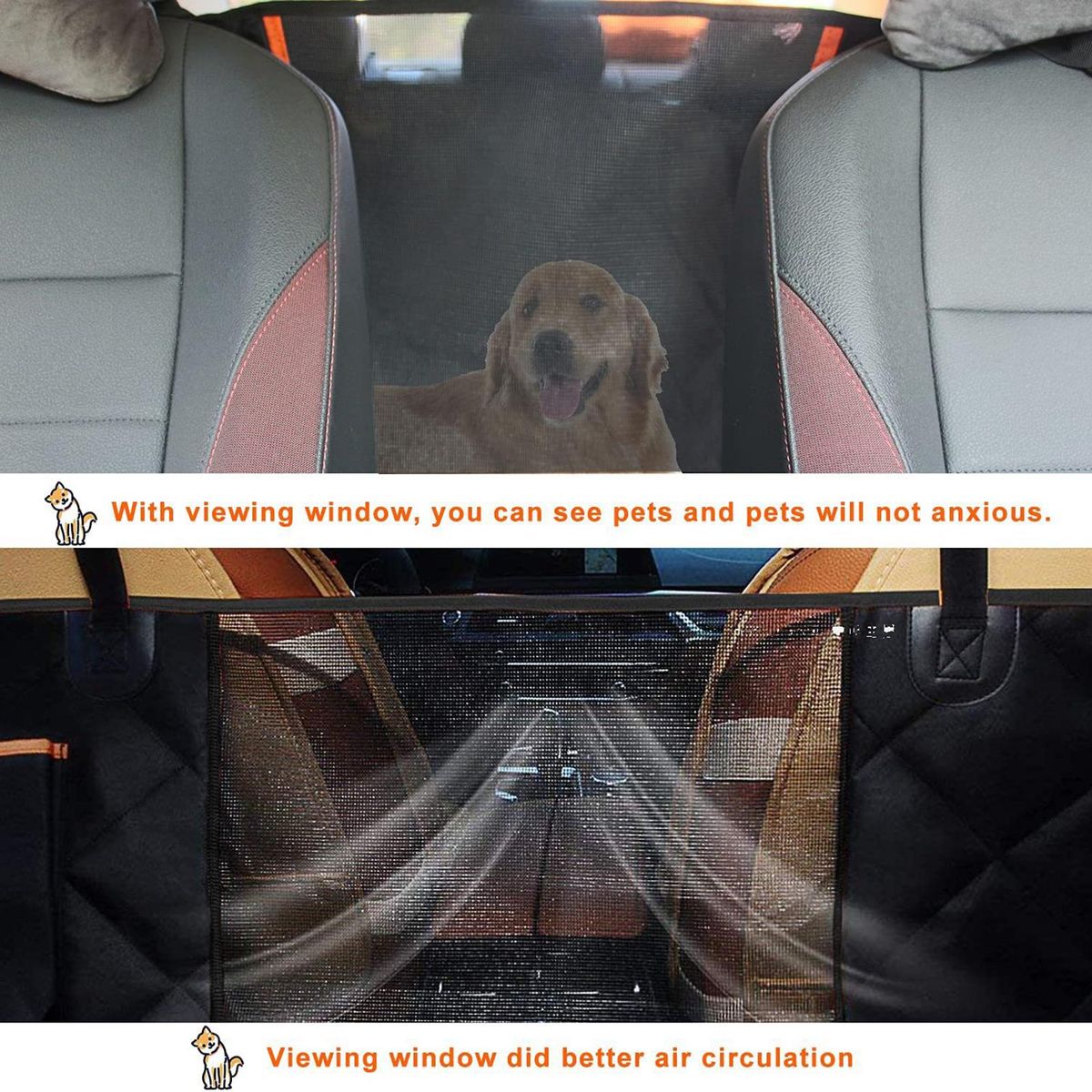 54''X58'' Dog Seat Waterproof Protector Car Pet Cushion Car Rear Seat Pet Dog Cushion Waterproof Dirt Proof Car Pet