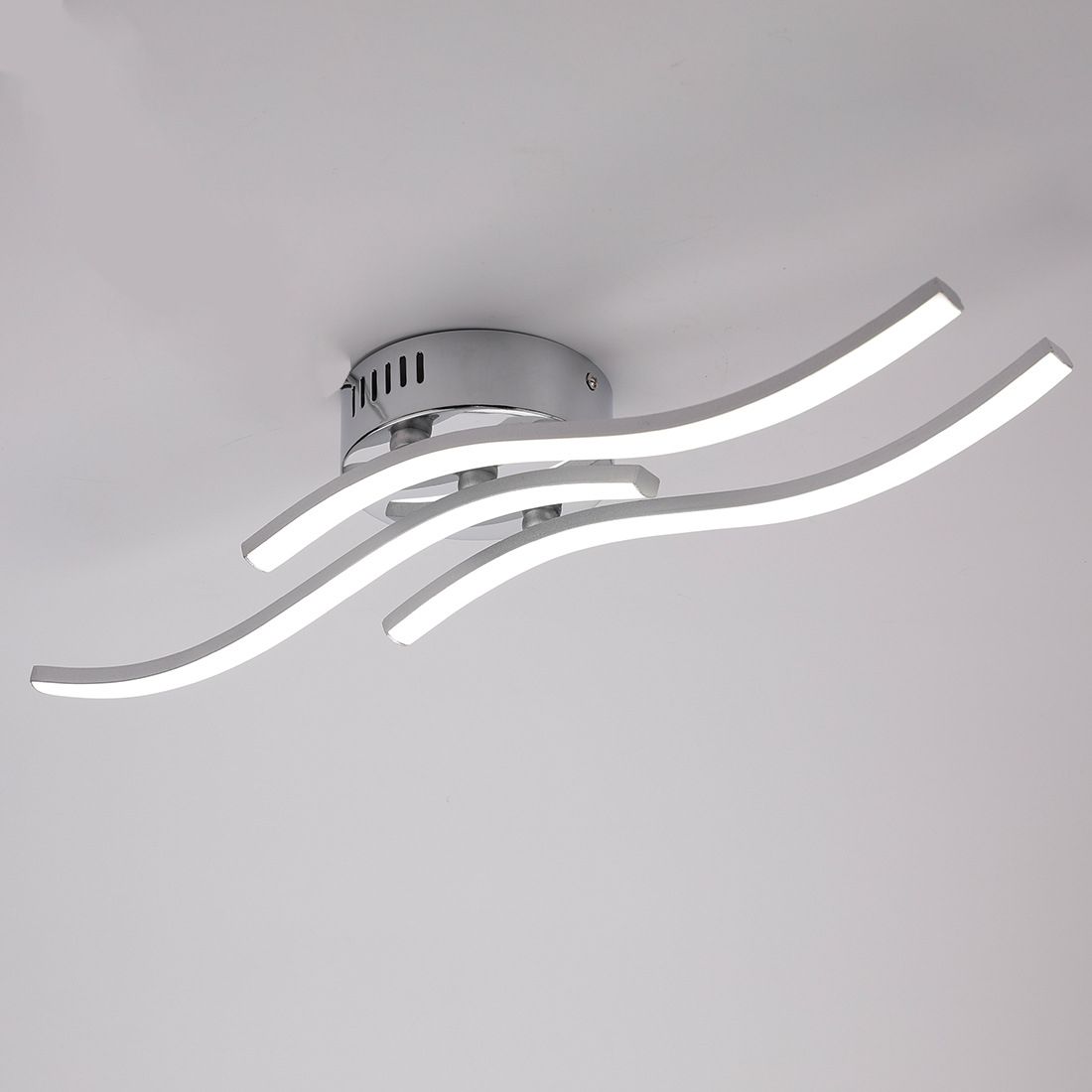 18W Modern Ceiling Light For Bedroom, 3 LED Strips 4000K